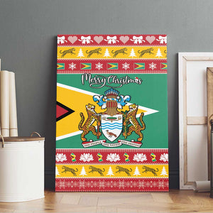 Afro Guyana Christmas Canvas Wall Art Mix Coat Of Arms