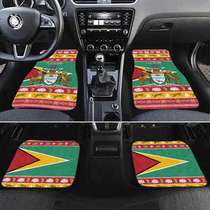 Afro Guyana Christmas Car Mats Mix Coat Of Arms