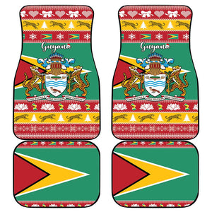 Afro Guyana Christmas Car Mats Mix Coat Of Arms