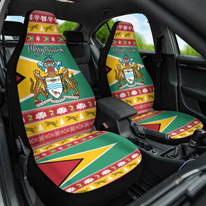 Afro Guyana Christmas Car Seat Cover Mix Coat Of Arms