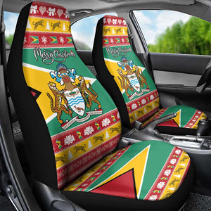 Afro Guyana Christmas Car Seat Cover Mix Coat Of Arms