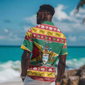 Afro Guyana Christmas Hawaiian Shirt Mix Coat Of Arms