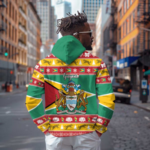 Afro Guyana Christmas Hoodie Mix Coat Of Arms