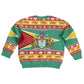 Afro Guyana Christmas Kid Ugly Christmas Sweater Mix Coat Of Arms