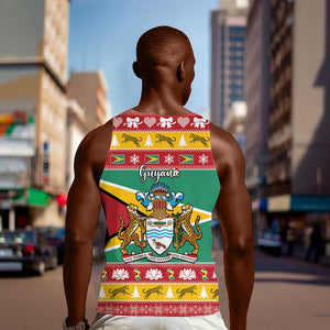 Afro Guyana Christmas Men Tank Top Mix Coat Of Arms