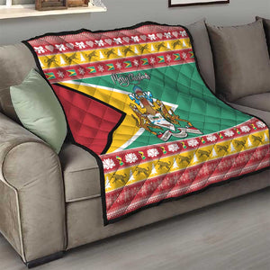 Afro Guyana Christmas Quilt Mix Coat Of Arms