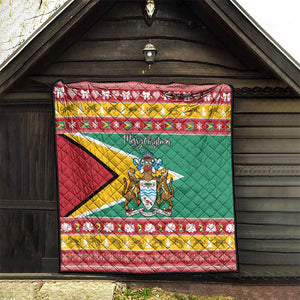 Afro Guyana Christmas Quilt Mix Coat Of Arms