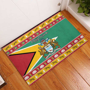 Afro Guyana Christmas Rubber Doormat Mix Coat Of Arms