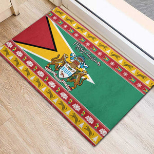 Afro Guyana Christmas Rubber Doormat Mix Coat Of Arms