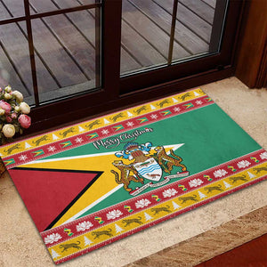 Afro Guyana Christmas Rubber Doormat Mix Coat Of Arms