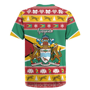 Afro Guyana Christmas Rugby Jersey Mix Coat Of Arms