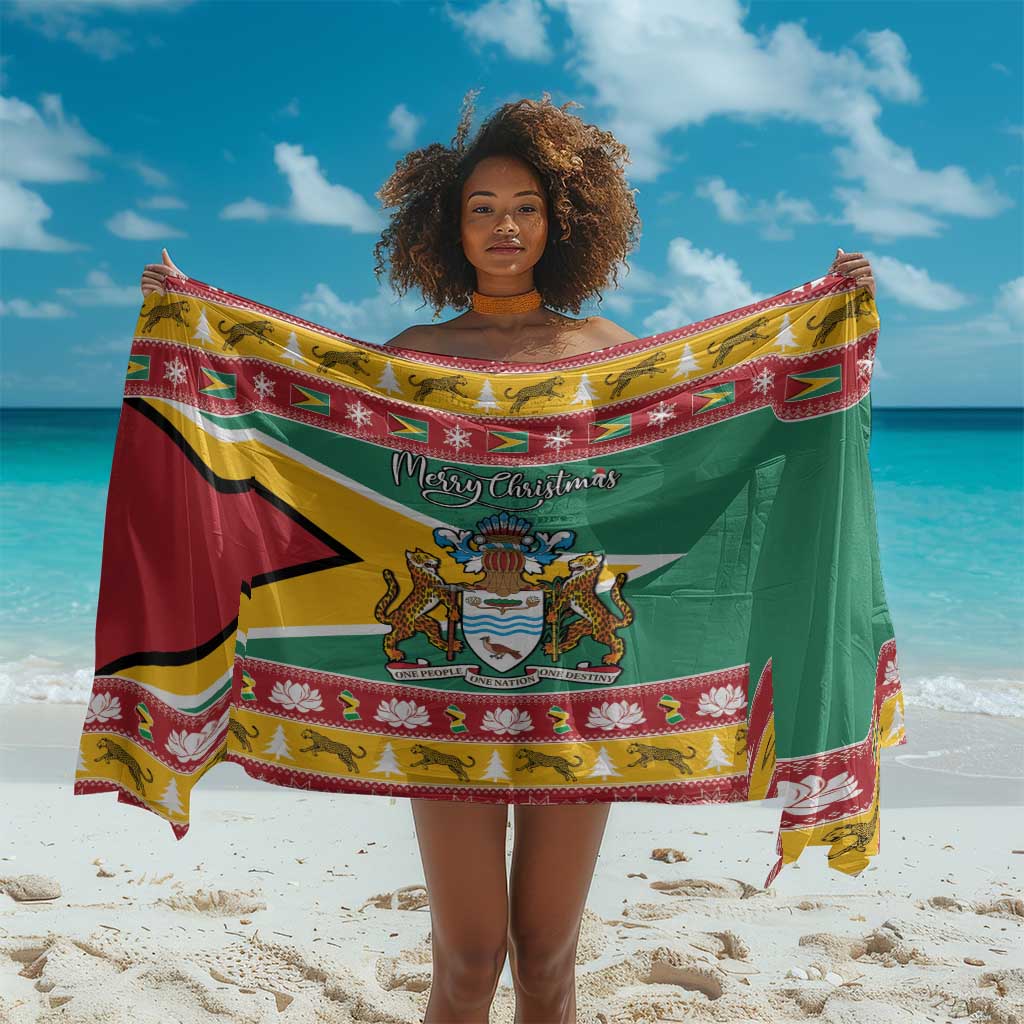 Afro Guyana Christmas Sarong Mix Coat Of Arms