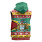 Afro Guyana Christmas Sleeveless Zip Hoodie Mix Coat Of Arms - African Pride