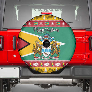 Afro Guyana Christmas Spare Tire Cover Mix Coat Of Arms