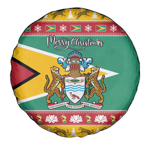 Afro Guyana Christmas Spare Tire Cover Mix Coat Of Arms