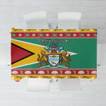 Afro Guyana Christmas Tablecloth Mix Coat Of Arms