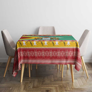 Afro Guyana Christmas Tablecloth Mix Coat Of Arms