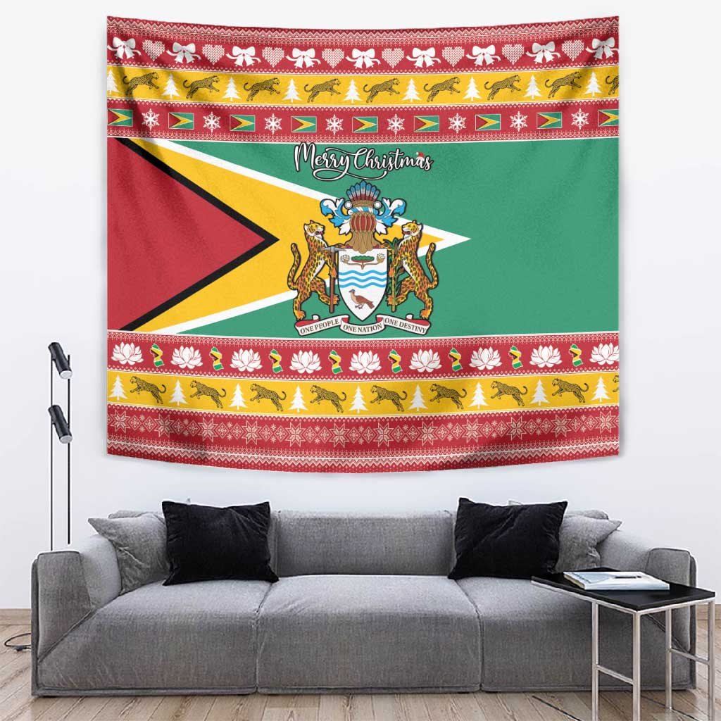 Afro Guyana Christmas Tapestry Mix Coat Of Arms