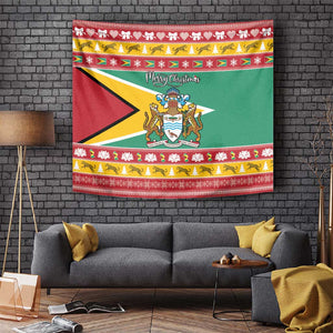 Afro Guyana Christmas Tapestry Mix Coat Of Arms