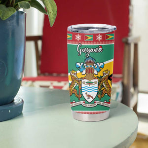 Afro Guyana Christmas Tumbler Cup Mix Coat Of Arms