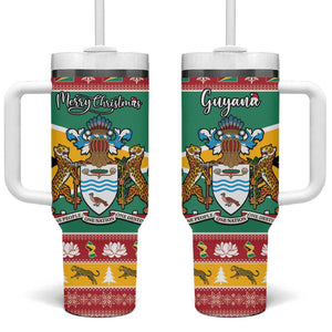 Afro Guyana Christmas Tumbler With Handle Mix Coat Of Arms