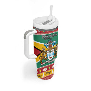 Afro Guyana Christmas Tumbler With Handle Mix Coat Of Arms