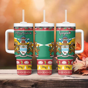 Afro Guyana Christmas Tumbler With Handle Mix Coat Of Arms