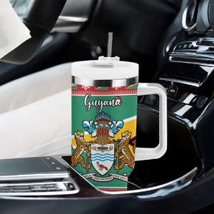 Afro Guyana Christmas Tumbler With Handle Mix Coat Of Arms