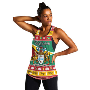 Afro Guyana Christmas Women Racerback Tank Mix Coat Of Arms