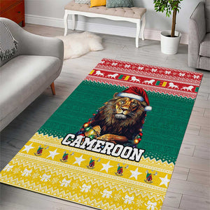 Cameroon Christmas Area Rug Lion African Santa