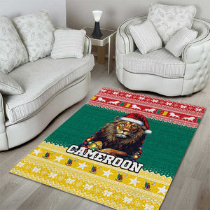 Cameroon Christmas Area Rug Lion African Santa