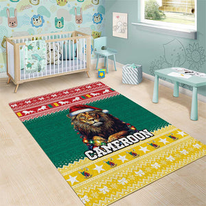 Cameroon Christmas Area Rug Lion African Santa