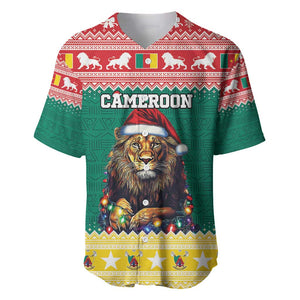 Cameroon Christmas Baseball Jersey Lion African Santa