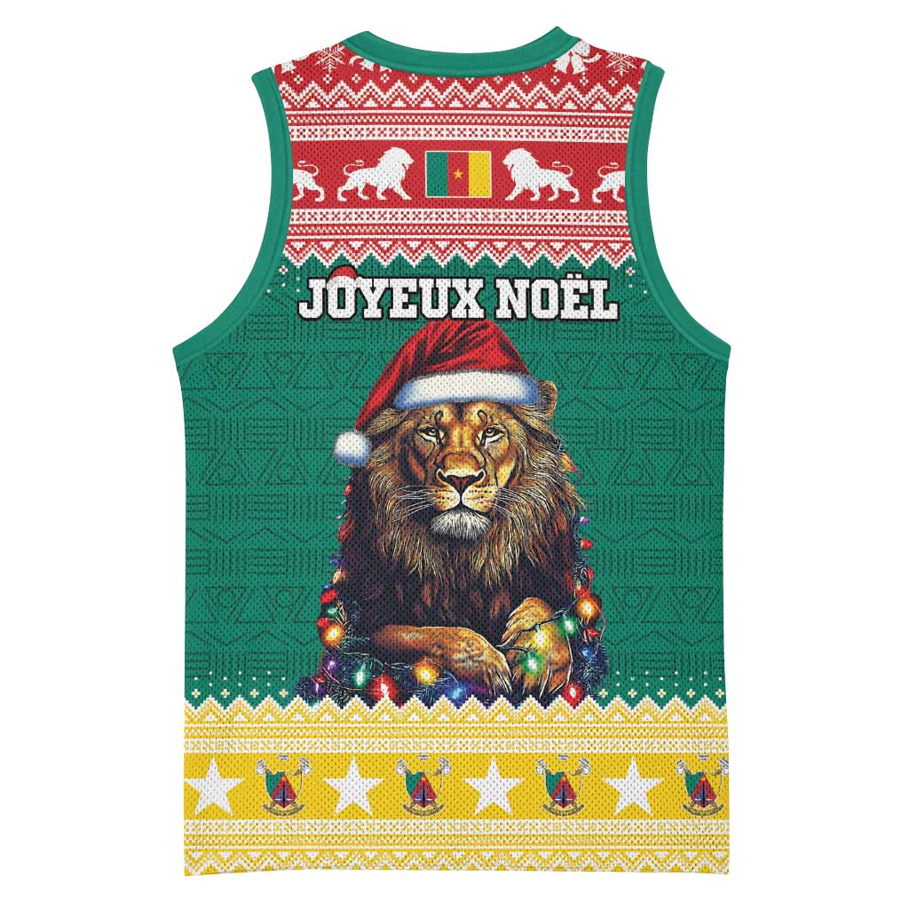 Cameroon Christmas Basketball Jersey Lion African Santa LT15