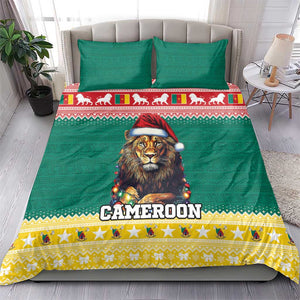 Cameroon Christmas Bedding Set Lion African Santa