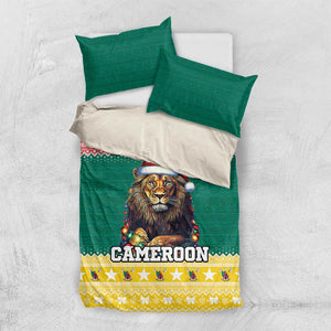 Cameroon Christmas Bedding Set Lion African Santa