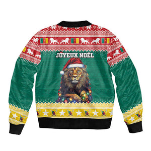 Cameroon Christmas Bomber Jacket Lion African Santa