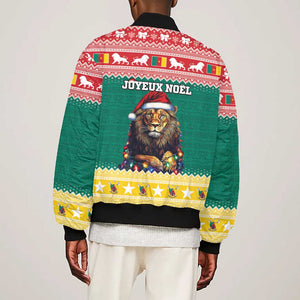 Cameroon Christmas Bomber Jacket Lion African Santa