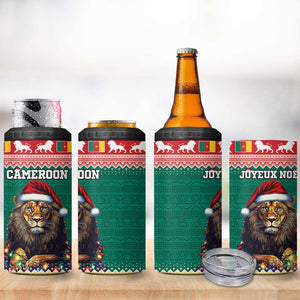 Cameroon Christmas 4 in 1 Can Cooler Tumbler Lion African Santa