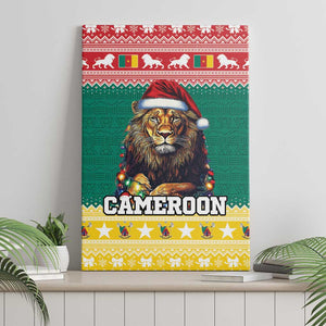 Cameroon Christmas Canvas Wall Art Lion African Santa