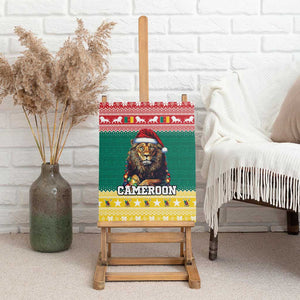 Cameroon Christmas Canvas Wall Art Lion African Santa