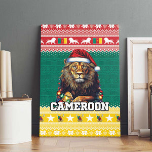 Cameroon Christmas Canvas Wall Art Lion African Santa