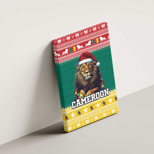 Cameroon Christmas Canvas Wall Art Lion African Santa