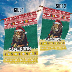 Cameroon Christmas Garden Flag Lion African Santa