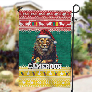 Cameroon Christmas Garden Flag Lion African Santa