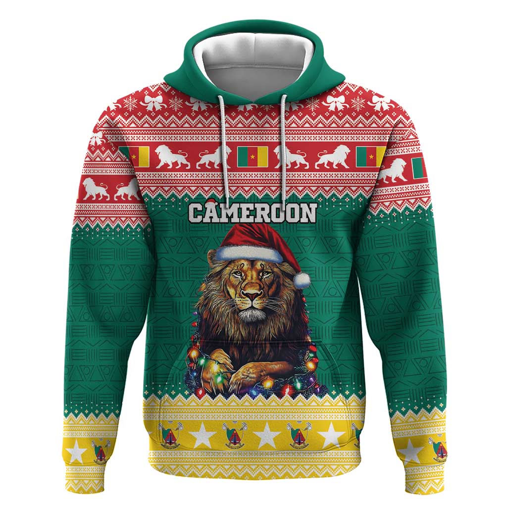 Cameroon Christmas Hoodie Lion African Santa