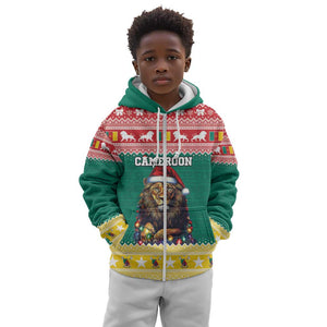 Cameroon Christmas Kid Hoodie Lion African Santa