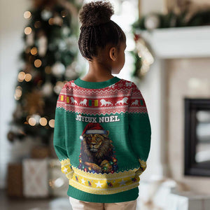 Cameroon Christmas Kid Ugly Christmas Sweater Lion African Santa