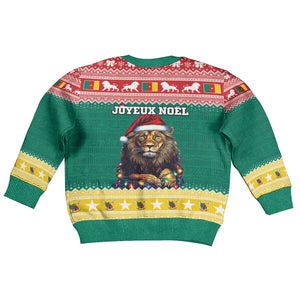 Cameroon Christmas Kid Ugly Christmas Sweater Lion African Santa