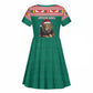 Cameroon Christmas Kid Short Sleeve Dress Lion African Santa